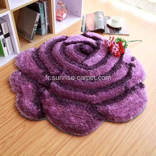 Tapis 3D avec forme rose